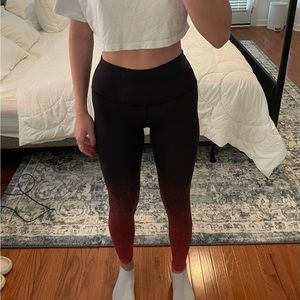 LULULEMON RED&BLACK LEGGINGS